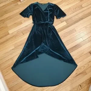 Lulus | Dresses | Lulus Velvet Green High Low Dress Size Large | Poshmark